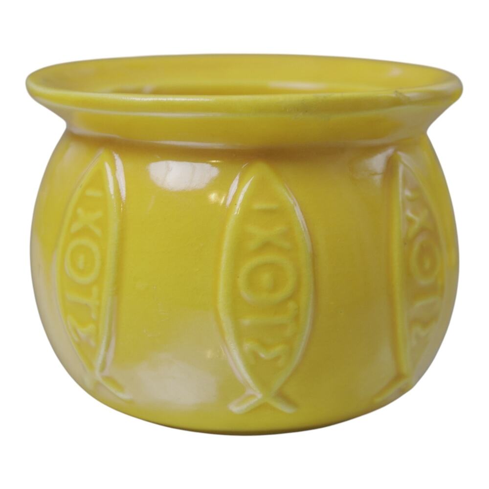 Federalist Buttercup Yellow Fish Creamer Sugar Bowl Vintage Set - Picture 7 of 12